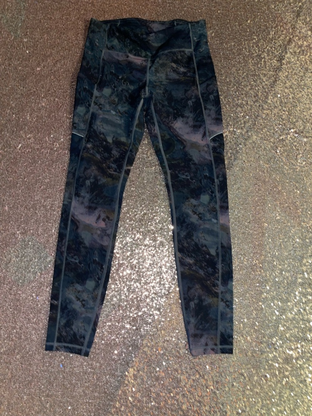 lululemon Black Marble/Camo Print Leggings
